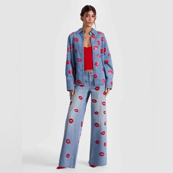 Alice Olivia FINELY OVERSIZED BUTTON DOWN $465 NEW with tag - Picture 7 of 7